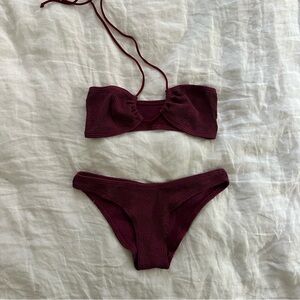Bond-Eye Bikini in Burgundy Shimmer size One Size OS